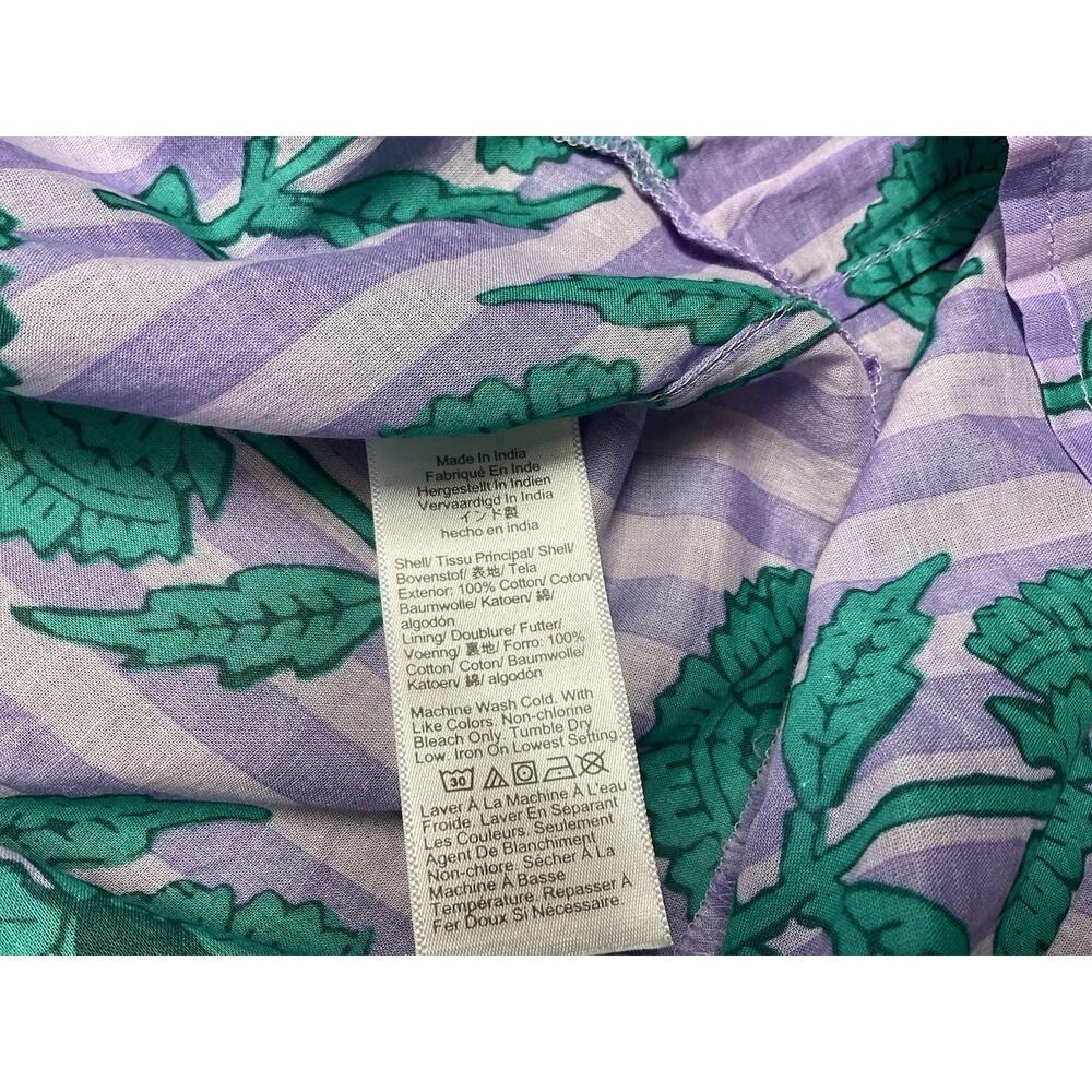 J. Crew Womens Floral Puff Sleeve Tiered Cover Up Sundress Size Medium - Picture 9 of 11